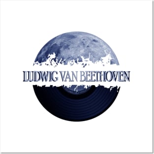 Ludwig van Beethoven blue moon vinyl Posters and Art